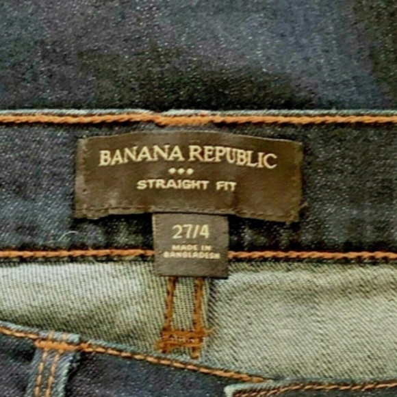 Banana Republic Straight Fit Jeans Womens 27/4 Dark Rinse #224F - Picture 4 of 6